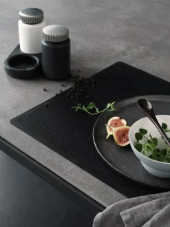 130 Dækkeserviet, Sort, 35,2x42,2 cm