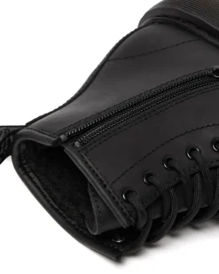 1460 Junior Serena Faux Fur Lined Leather Støvle, Sort, 31