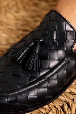 1742-101 Loafers, Black Braid, 39