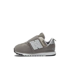 574 NEW-B Hook & Loop Sneakers, Raincloud/Silver Metallic, 27.5