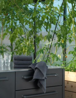 121 2-pak Viskestykke, Sort, 50x80 cm