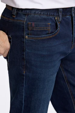 5 Pocket Stay Cool Tapered Jeans, Dark Denim, W34/L36