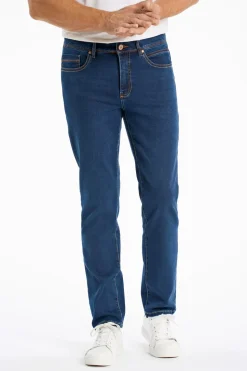 5 Pocket Tapered Jeans, Rain Blue, W42/L32