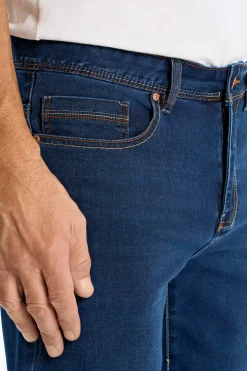 5 Pocket Tapered Jeans, Rain Blue, W42/L32