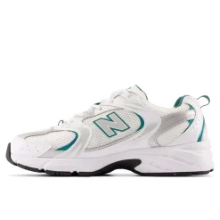 530 Sneakers, White/Silver Metallic/Vintage Teal, 37.5