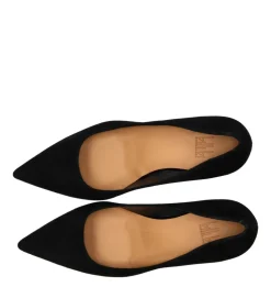 A5629 Højhælede Sko, Black Suede, 38.5