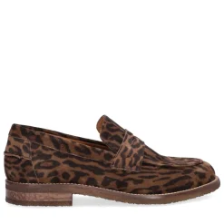 A6335 Loafers, Leopard Suede, 38