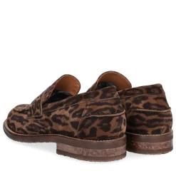 A6335 Loafers, Leopard Suede, 38