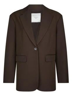 Aarielle Structure Blazer, Dark Brown, 34