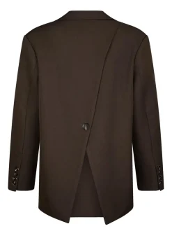 Aarielle Structure Blazer, Dark Brown, 34