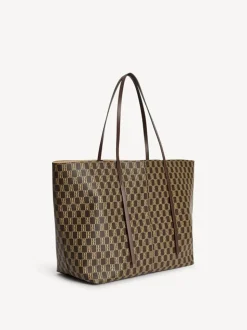 Abi Monogram Tote Bag, Shale