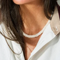 Abundance of Venus Halskæde, White/Gold, 45 cm