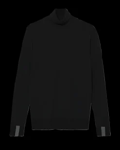 Adam Soft Roll Neck Striktrøje, Black, XL