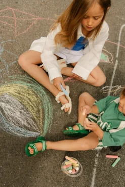 Addie Sandaler, Emerald Green Stripes, 29