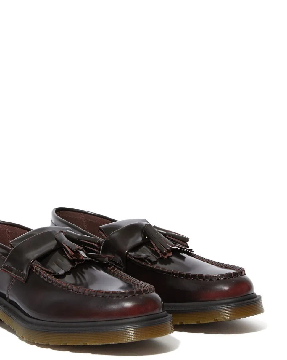 Adrian Arcadia Lether Tassel Loafers, Cherry Red Arcadia, 42