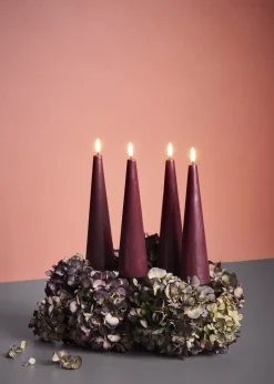 Advent Cone LED-lys 4-pak Gaveæske, Wine Red