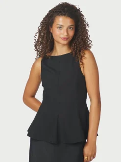 Agape Structure Tie Top, Black, 36