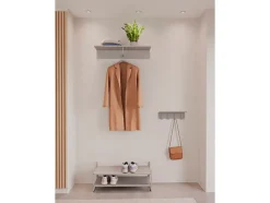 A-Hallway Shelf Knagerække, Soft Grey