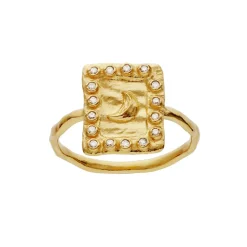Aida Ring, Gold Plated, 57