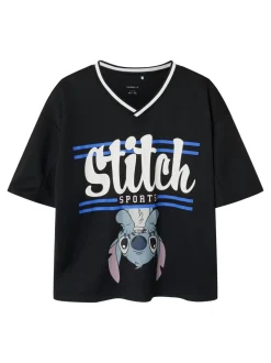 Akuri Stitch T-shirt, Black, 116 cm