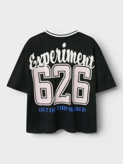 Akuri Stitch T-shirt, Black, 116 cm