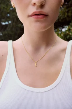 Alfabet Vedhæng, Gold Plated - L