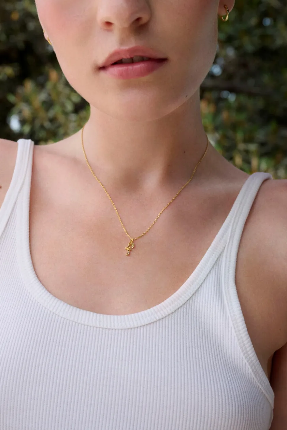 Alfabet Vedhæng, Gold Plated - F