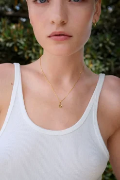 Alfabet Vedhæng, Gold Plated - B