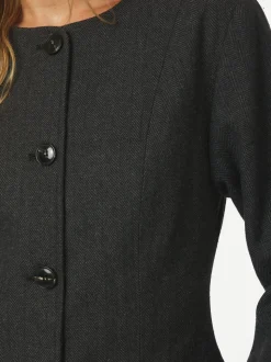 Amanda Herringbone Jakke, Antracit, 36
