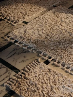 Amass Long Pile Tæppe, Off-White, 50x70 cm