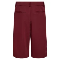 AminaCC Crease Bermuda Shorts, Burgundy, M