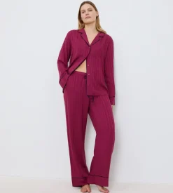 Amourette Jacquard Pyjamas, Marsala, 38