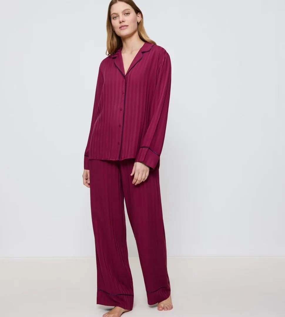Amourette Jacquard Pyjamas, Marsala, 38