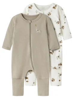 Animal Zip 2-pak Natdragt, Jet Stream, 80 cm