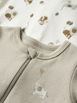 Animal Zip 2-pak Natdragt, Jet Stream, 80 cm