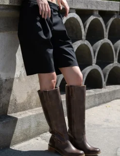 Ann Escovado Støvler, Dark Brown, 38