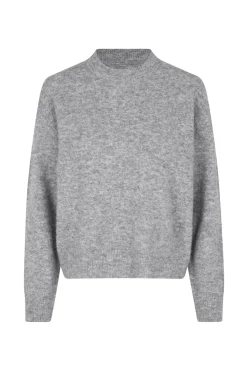 Anour o-n Striktrøje, Grey Mel., L
