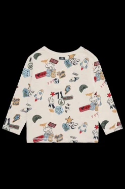 Anton Badges Bluse, Wheat Melange, 116 cm