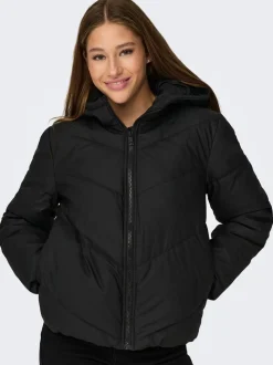 Arnhem Short Puffer Jakke, Black, XS