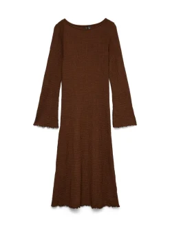 Ashely Flared Kjole, Shaved Chocolate, M