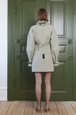 Aska Nederdel, Beige/Black Checks, 38