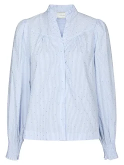 Astrida Stripe Stone Bluse, Light Blue, 40