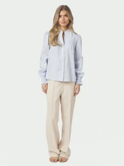 Astrida Stripe Stone Bluse, Light Blue, 40