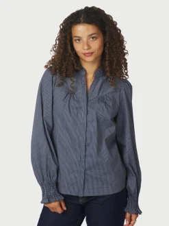 Astrida Stripe Stone Bluse, Navy, 40