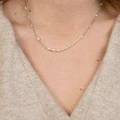 Aura Flow Halskæde, Gold Plated, 45 cm