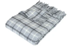 Axel Uldplaid, Støvet Blå, 130x200 cm