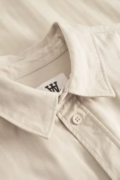 Axl Herringbone Skjorte, Sand Grey, XL