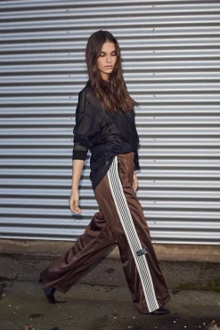 Baggy Track Bukser, Mocca, M