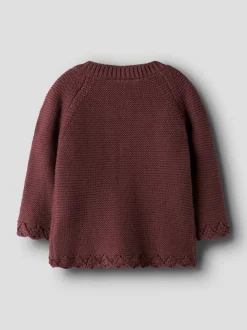 Balsalmi Knit Cardigan, Oxblood Red, 68 cm