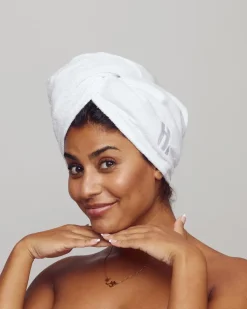 Bamboo Hair Towel Wrap, Hvid